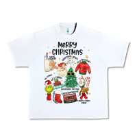 White merry christmas Urban Heavy Tee - MaliasSmallBusiness