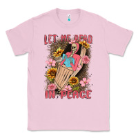 Bubblegum Pink let me read in peace Classic Tee - MaliasSmallBusiness