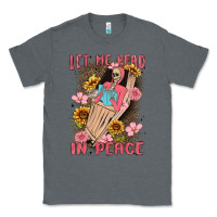 Charcoal Heather let me read in peace Classic Tee - MaliasSmallBusiness