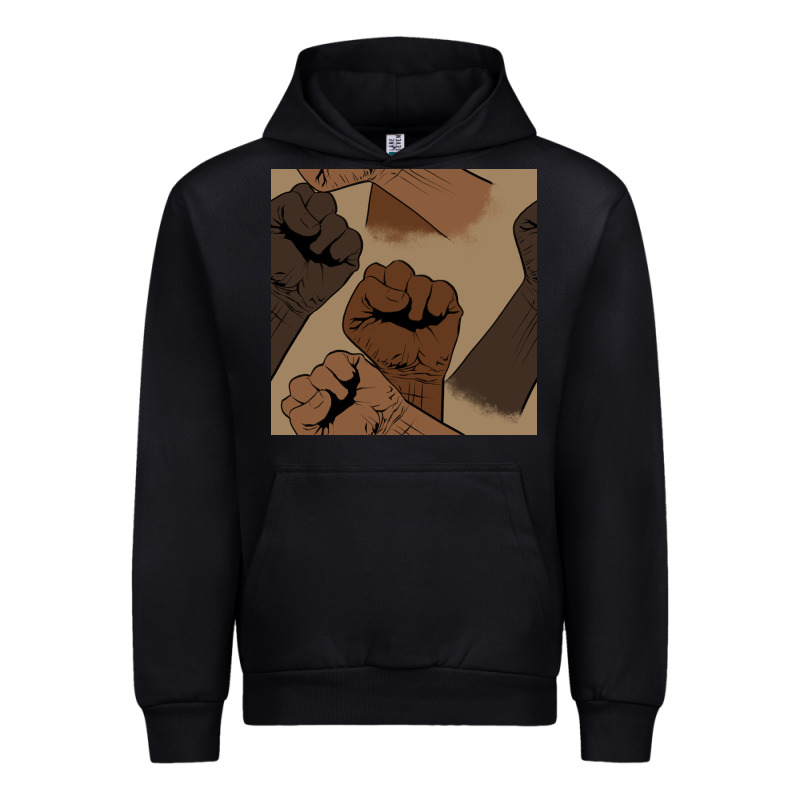 Melanin Raised Fist Seamless Pattern Urban Hoodie by BundleAndBundleShop | Teevron
