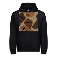 Black melanin raised fist seamless pattern Urban Hoodie - BundleAndBundleShop