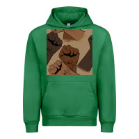 Emerald melanin raised fist seamless pattern Urban Hoodie - BundleAndBundleShop