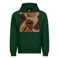 Forest Green melanin raised fist seamless pattern Urban Hoodie - BundleAndBundleShop