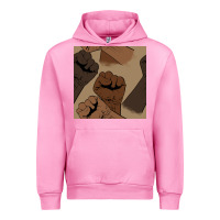 Fuchsia Pink melanin raised fist seamless pattern Urban Hoodie - BundleAndBundleShop