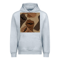 Heather Grey melanin raised fist seamless pattern Urban Hoodie - BundleAndBundleShop
