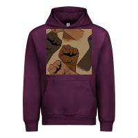 Mauve Wine melanin raised fist seamless pattern Urban Hoodie - BundleAndBundleShop