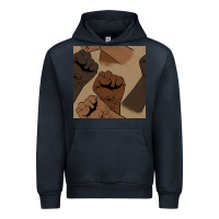 Navy melanin raised fist seamless pattern Urban Hoodie - BundleAndBundleShop