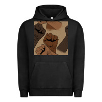 Pigment Black melanin raised fist seamless pattern Urban Hoodie - BundleAndBundleShop