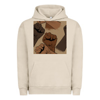 Pigment French Oak melanin raised fist seamless pattern Urban Hoodie - BundleAndBundleShop