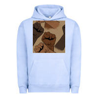 Pigment Grape Ice melanin raised fist seamless pattern Urban Hoodie - BundleAndBundleShop