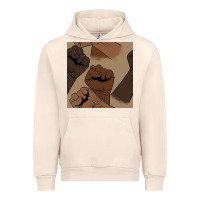 Sandshell melanin raised fist seamless pattern Urban Hoodie - BundleAndBundleShop