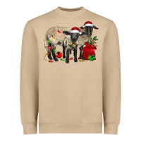 Mushroom Christmas Suffolk Sheep And Baby Suffolk Sheep Heavyweight Sweatshirt - LillyAllenDesigns
