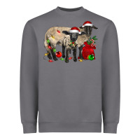 Storm Christmas Suffolk Sheep And Baby Suffolk Sheep Heavyweight Sweatshirt - LillyAllenDesigns
