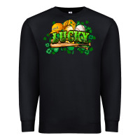 Black St. Patrick's Day Baseball Premium Sweatshirt - HowdyJamesFarm
