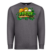 Charcoal Heather St. Patrick's Day Baseball Premium Sweatshirt - HowdyJamesFarm