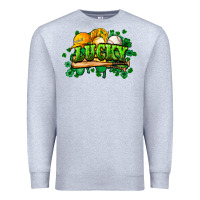 Heather Grey St. Patrick's Day Baseball Premium Sweatshirt - HowdyJamesFarm