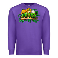 Purple St. Patrick's Day Baseball Premium Sweatshirt - HowdyJamesFarm