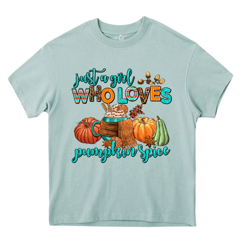 Just A Girl Who Loves Pumpkin Spice Heavy Core Tee by AdoDesignShop | Teevron