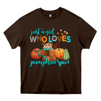 Chocolate Brown just a girl who loves pumpkin spice Heavy Core Tee - AdoDesignShop