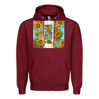 Burgundy western mother's day mimi with turquoise and sunflowers and leopard tu Zipper Hoodie - TumblerDesignByShophia