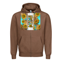 Chestnut western mother's day mimi with turquoise and sunflowers and leopard tu Zipper Hoodie - TumblerDesignByShophia