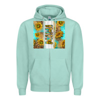 Seafoam western mother's day mimi with turquoise and sunflowers and leopard tu Zipper Hoodie - TumblerDesignByShophia