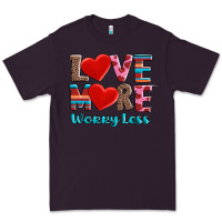 Plum love more worry less Premium Tee - AdoDesignShop