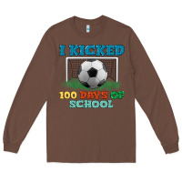 Chestnut i kicked 100 days of school Long Sleeve Tee - LillyAllenDesigns