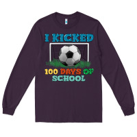 Plum i kicked 100 days of school Long Sleeve Tee - LillyAllenDesigns