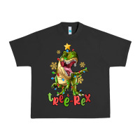 Pigment Black tree rex trex christmas dinosaur Urban Heavy Tee - MaliasSmallBusiness