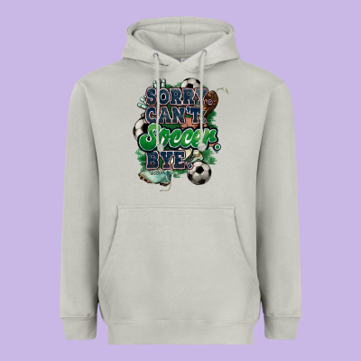 Sorry Can't Soccer Bye Heavyweight Hoodie Designed By Howdyjamesfarm