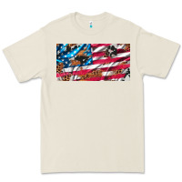 Bone usa flag and leopard with wood license plate Premium Tee - Artiststas