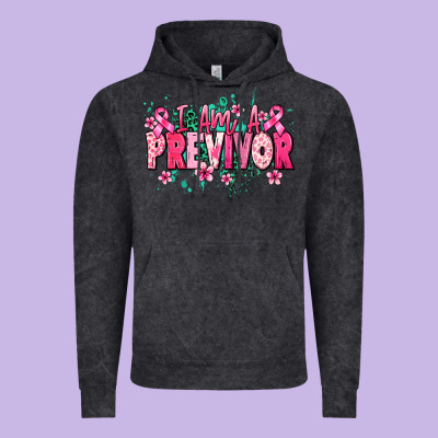 I Am A Previvor Vintage Hoodie Designed By Nancycooperartshop