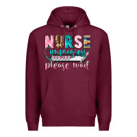 Burgundy Nurse in progres Premium Hoodie - CowGirlArtShop
