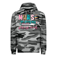 Slate Camo Nurse in progres Premium Hoodie - CowGirlArtShop