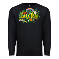 Black lucky gnomes truck St. Patrick's Premium Sweatshirt - HowdyJamesFarm