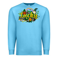 Ocean Blue lucky gnomes truck St. Patrick's Premium Sweatshirt - HowdyJamesFarm