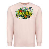 Pale Pink lucky gnomes truck St. Patrick's Premium Sweatshirt - HowdyJamesFarm