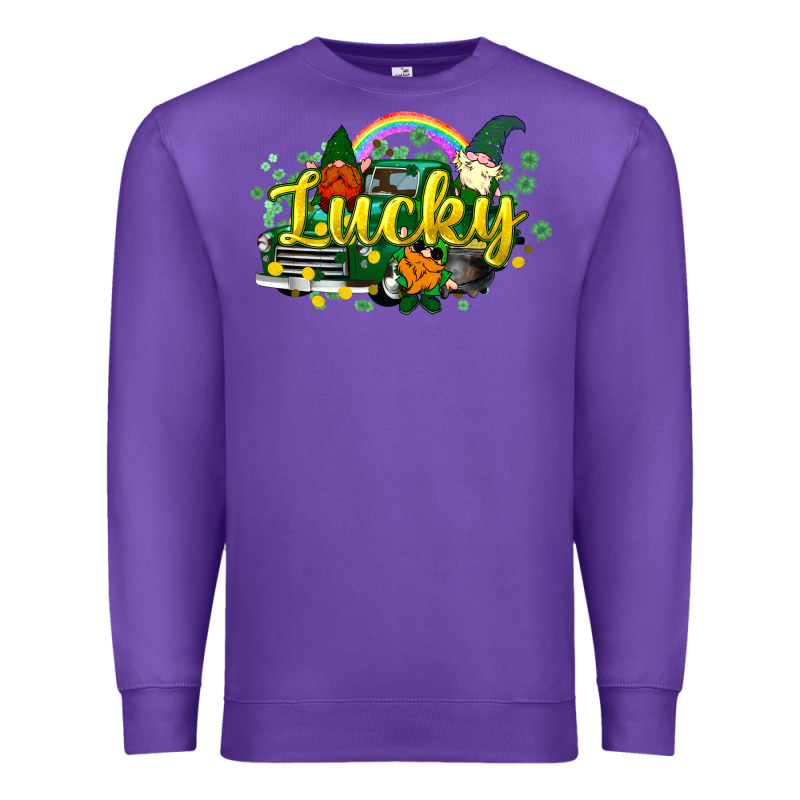 Lucky Gnomes Truck St. Patrick's Premium Sweatshirt by HowdyJamesFarm | Teevron