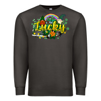 Smoke lucky gnomes truck St. Patrick's Premium Sweatshirt - HowdyJamesFarm