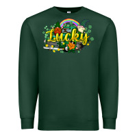 Sports Green lucky gnomes truck St. Patrick's Premium Sweatshirt - HowdyJamesFarm