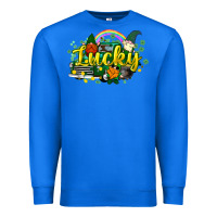 True Royal lucky gnomes truck St. Patrick's Premium Sweatshirt - HowdyJamesFarm