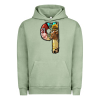 Pigment Oil Green Farm Life Alphabet Lowercase Letters Q Urban Hoodie - BundleAndBundleShop
