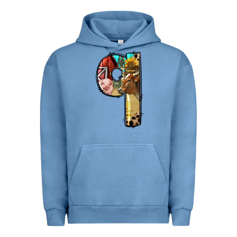 Farm Life Alphabet Lowercase Letters Q Urban Hoodie by BundleAndBundleShop | Teevron