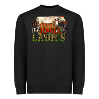Black all the jingle ladies christmas cows Heavyweight Sweatshirt - LillyAllenDesigns