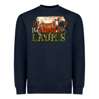 Navy all the jingle ladies christmas cows Heavyweight Sweatshirt - LillyAllenDesigns