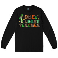 Black one lucky teacher Long Sleeve Tee - LillyAllenDesigns