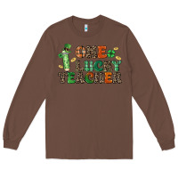 Chestnut one lucky teacher Long Sleeve Tee - LillyAllenDesigns