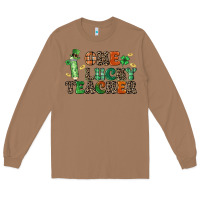 Toasted Coconut one lucky teacher Long Sleeve Tee - LillyAllenDesigns