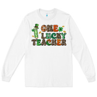 White one lucky teacher Long Sleeve Tee - LillyAllenDesigns